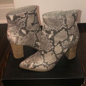BRAND New! Snake Skin Booties